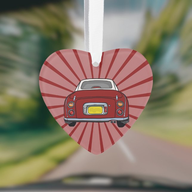 Figarations Cute Red Figaro Car Ornament (Fun figgy ornament to hang in your car or on your christmas tree. You can add your name or car reg)