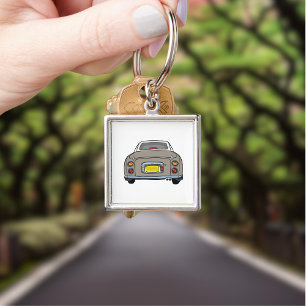Figarations Cute Topaz Mist Figaro Car Square Key Ring
