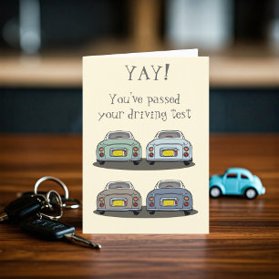 Figarations Figaro Car Driving Test Congrats Card