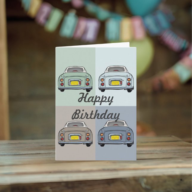 Figarations Figaro Season Car Birthday Card (Happy Birthday to your figaro! Send them this card (or send it to a figgy loving friend))