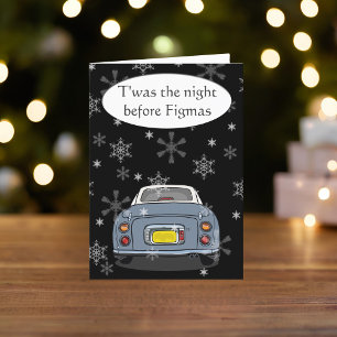 Figarations Figmas Lapis Figaro Car Christmas Holiday Card