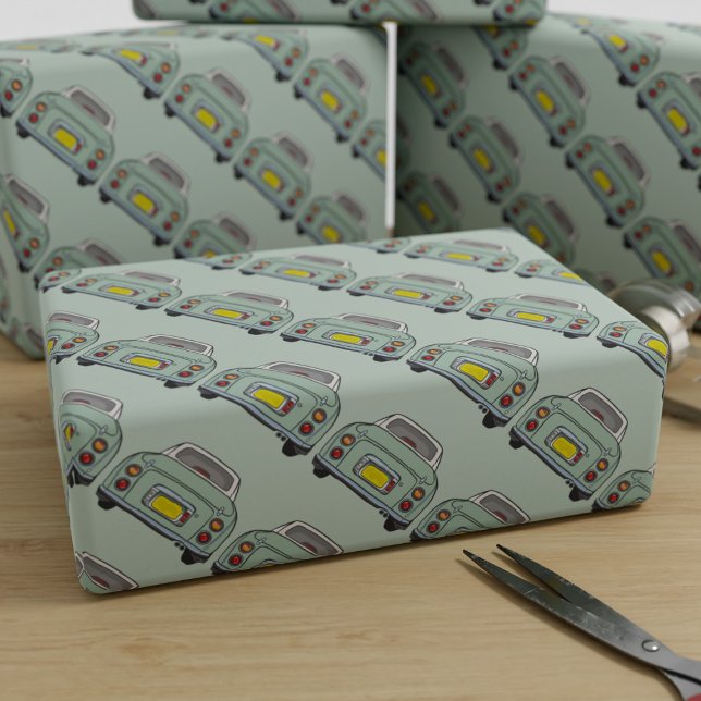 Figarations Green Figaro Car Wrapping Paper (Fun figgy wrapping paper for your emerald green figaro related gifts)