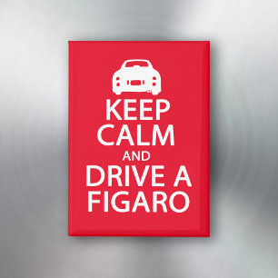Figarations Keep Calm and Drive a Figaro Magnet