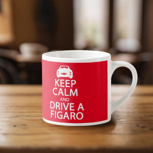 Figarations Keep Calm Figaro Car Espresso Cup