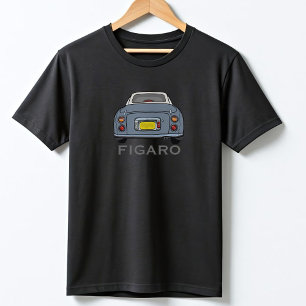Figarations Lapis Grey Figaro Car Cartoon T-Shirt