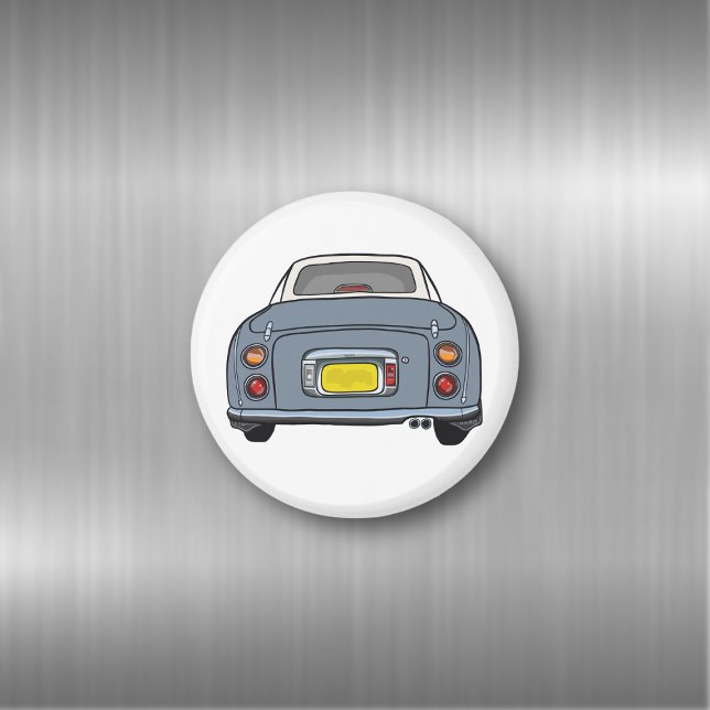 Figarations Lapis Grey Figaro Car Magnet (Fun figgy magnet just for you. Handy for checking for rust on your lapis grey figaro car)