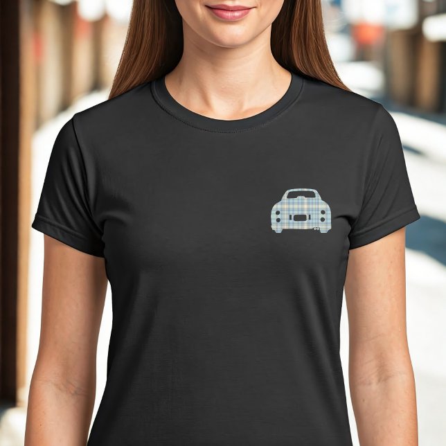 Figarations McFig Figaro Pocket Tartan Car T-Shirt (A cute tartan figaro car t-shirt! Perfect to wear when driving your cute car)