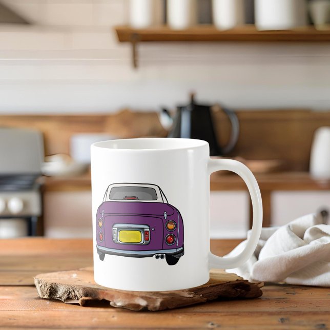 Figarations Name Purple Figaro Car Coffee Mug (Cute purple figaro car coffee mug with space for your name or your purple figgy's)