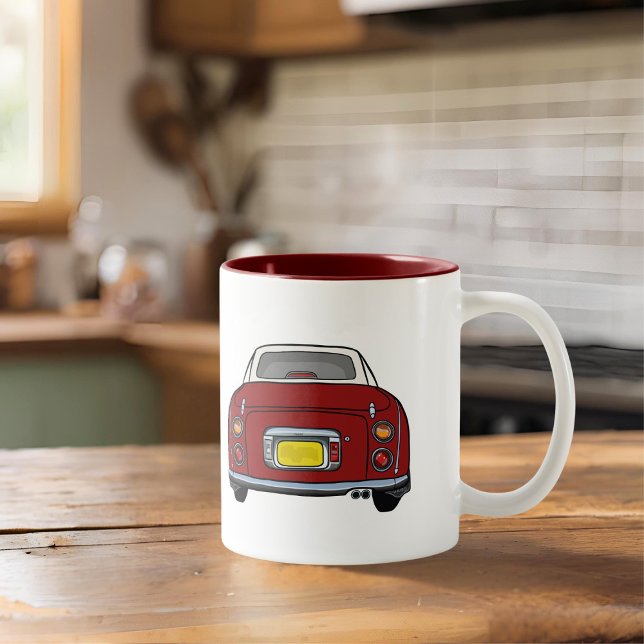 Figarations Name Red Figaro Car Coffee Mug (Cute red figaro car coffee mug with space for your name (or your car's))