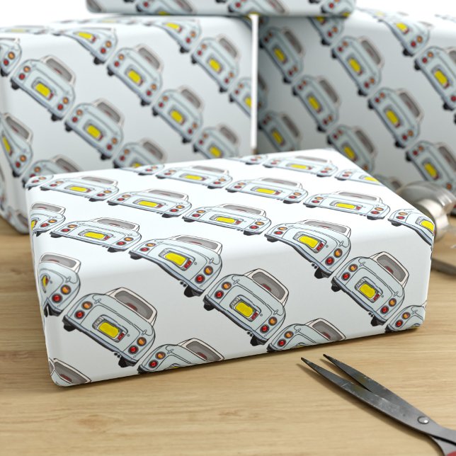 Figarations Pale Aqua Blue Figaro Wrapping Paper (Fun figgy wrapping paper for your pale aqua figaro car gifts)