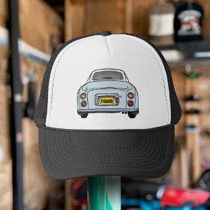 Figarations Pale Aqua Figaro Car Name Trucker Hat