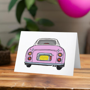 Figarations Pink Figaro Car Blank Greeting Card