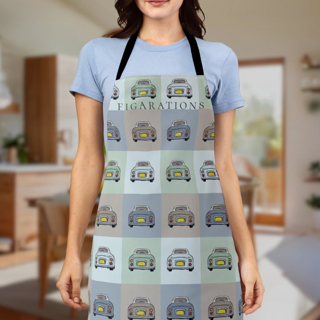 Figarations Season Figaro Car Pattern Apron (Featuring the four official colours of figaro cars, just add your name)