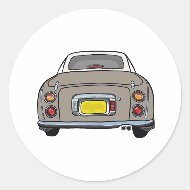 Figarations Topaz Mist Figaro Car Garage Scrapbook Classic Round Sticker (Front)