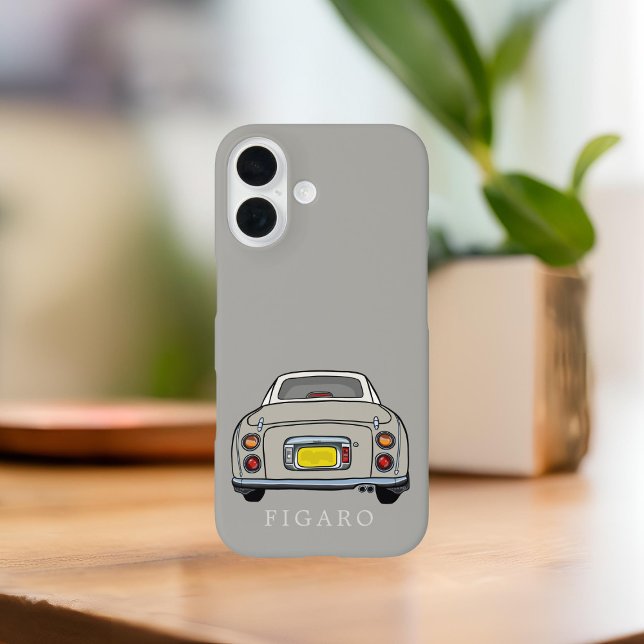 Figarations Topaz Mist Figaro Car Personalised Case-Mate iPhone Case (Cute topaz mist figaro phone case with space for your name)