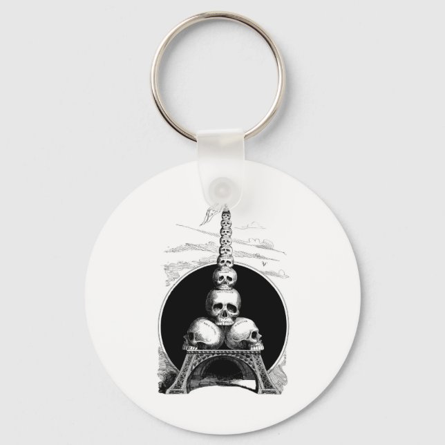 Figaro. An Eiffel Tower for the Cemetery Key Ring (Front)