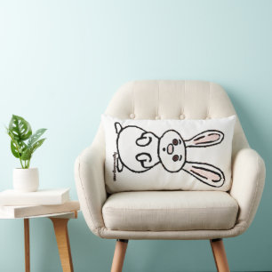 figdewdrop Bunny Lumbar Pillow