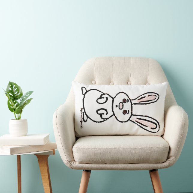 figdewdrop Bunny Throw Pillow (Chair)
