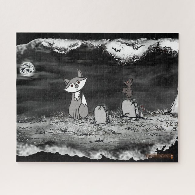 figdewdrop Graveyard Fig & Blinky Jigsaw Puzzle (Horizontal)
