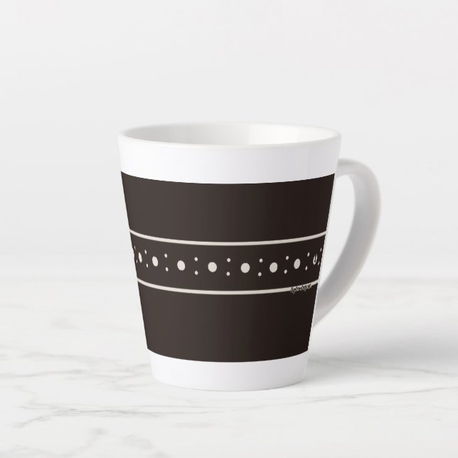 Figdewdrop Relax Cup Black BlinkyBat sm Latte Mug (Right Angle)