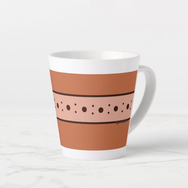 Figdewdrop Relax Cup Orange small Latte Mug (Right Angle)