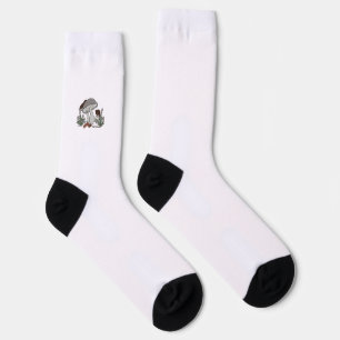 figdewdrops Caterpillar & Mushrooms crew socks
