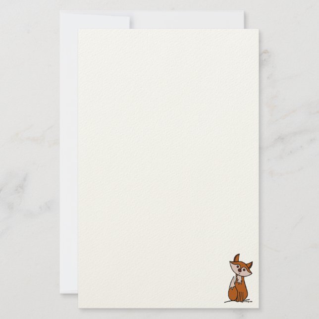 figdewdrops Fig the fox stationary Stationery (Front)