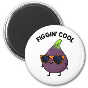 Figgin Cool Cute Fig Food Pun Magnet