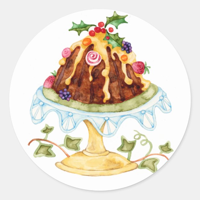 Figgy Pudding Classic Round Sticker (Front)