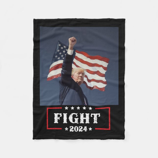 Fight 2024  fleece blanket (Front)