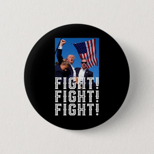 Fight 6 cm round badge