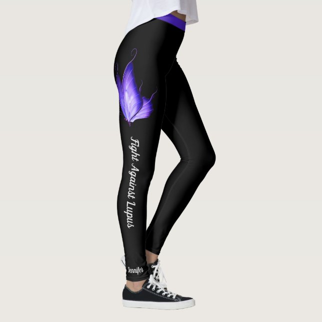 Fight Against Lupus Custom Text Women's Leggings (Right)