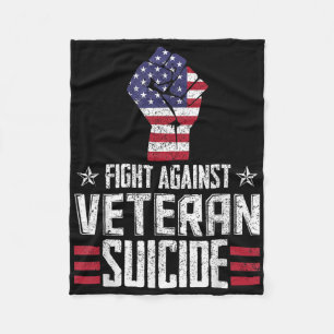 Fight Against Veteran Suicide Awareness Day Fleece Blanket