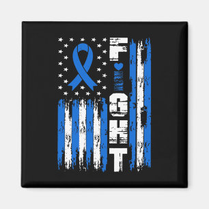 Fight Alopecia Awareness Patriotic USA American Fl Magnet