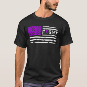 Fight Alzheimer's American Flag Vintage T-Shirt