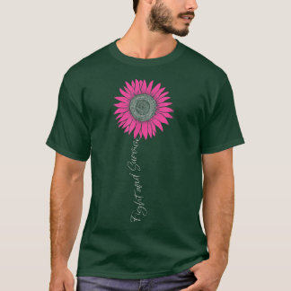 Fight And Survive Breast Cancer Awareness Cute Sun T-Shirt
