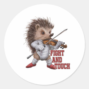 fight and touch classic round sticker