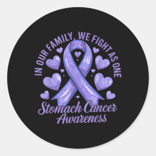 Fight As One Stomach Cancer Awareness Periwinkle Classic Round Sticker