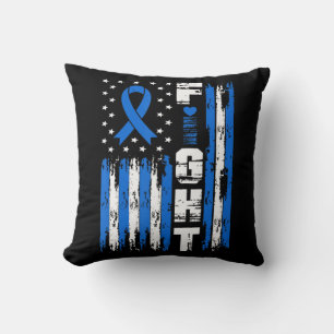 Fight Ataxia Awareness Patriotic USA American Flag Cushion
