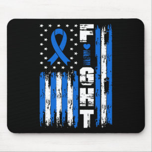 Fight Ataxia Awareness Patriotic Usa American Flag Mouse Pad