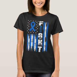Fight Ataxia Awareness Patriotic USA American Flag T-Shirt