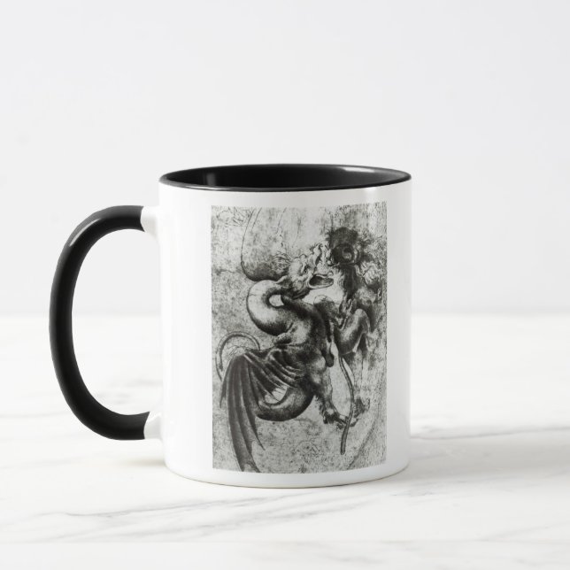 Fight between a Dragon and a Lion Mug (Left)
