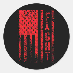 Fight Blood Cancer Awareness Classic Round Sticker