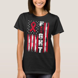 Fight Blood Cancer Awareness Patriotic Usa America T-Shirt