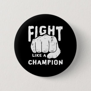 Fight Boxing Kickboxing Match Fighter Martial Arts 6 Cm Round Badge