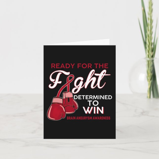 Fight Brain Aneurysm Awareness Burgundy Butterfly  Card (Front)