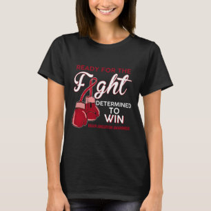 Fight Brain Aneurysm Awareness Burgundy Butterfly  T-Shirt