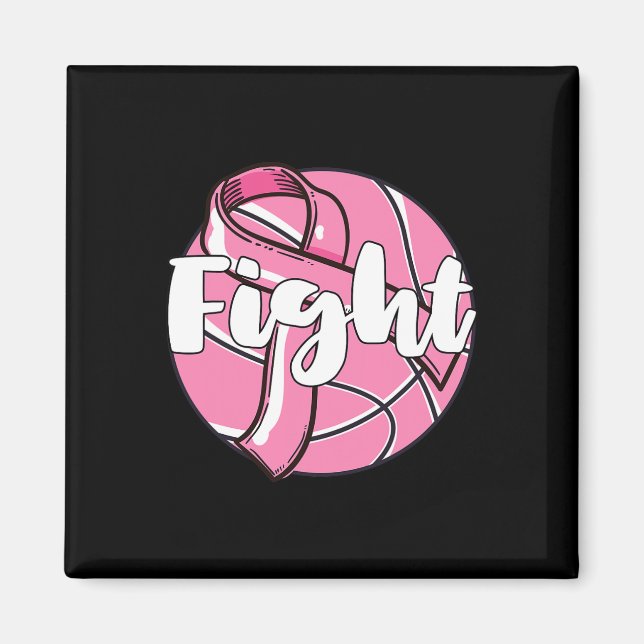 Fight Breast Cancer Awareness Basketball Player Ba Magnet (Front)