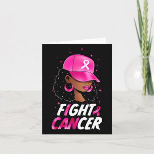 Fight Breast Cancer Awareness Black Women Warrior Card