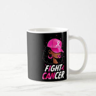 Fight Breast Cancer Awareness Black Women Warrior Coffee Mug